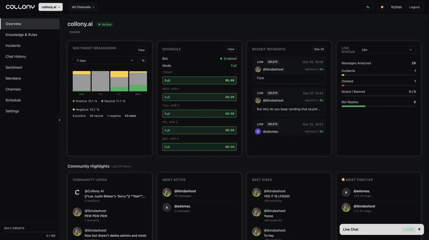 collony.ai screenshot