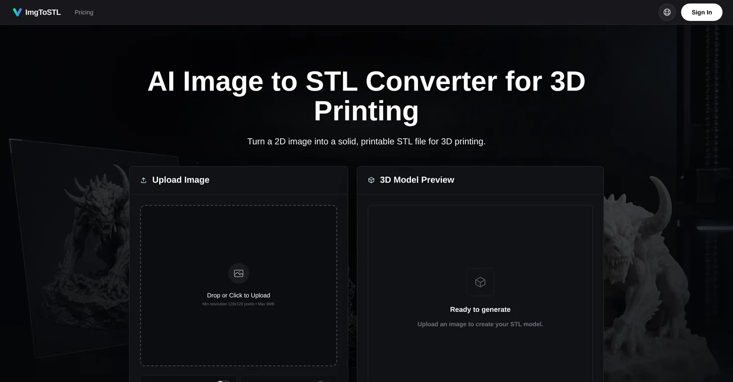 Image to STL screenshot