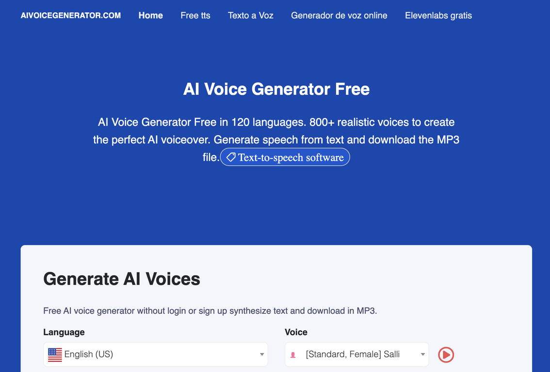 AI Voice Generator Free screenshot