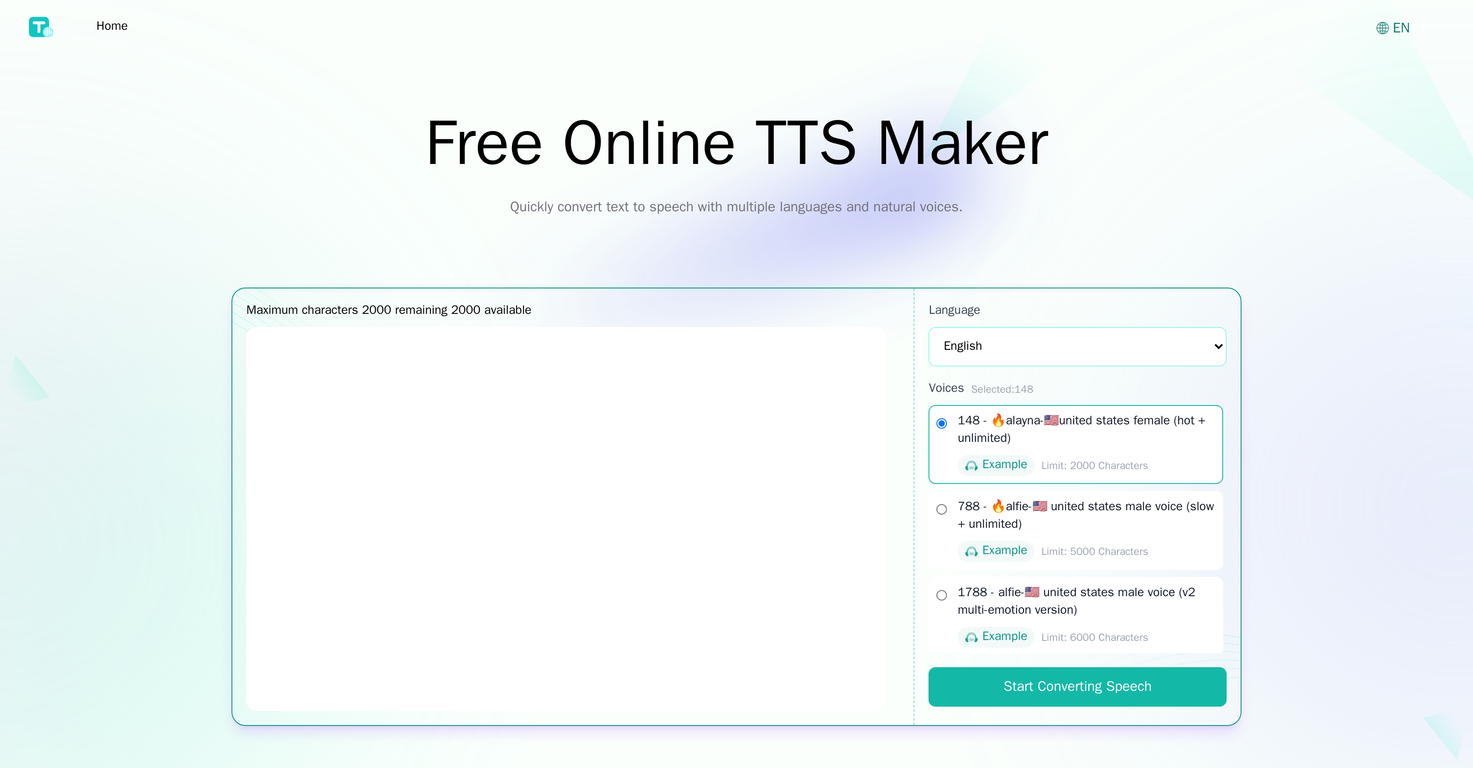 TTSynth screenshot