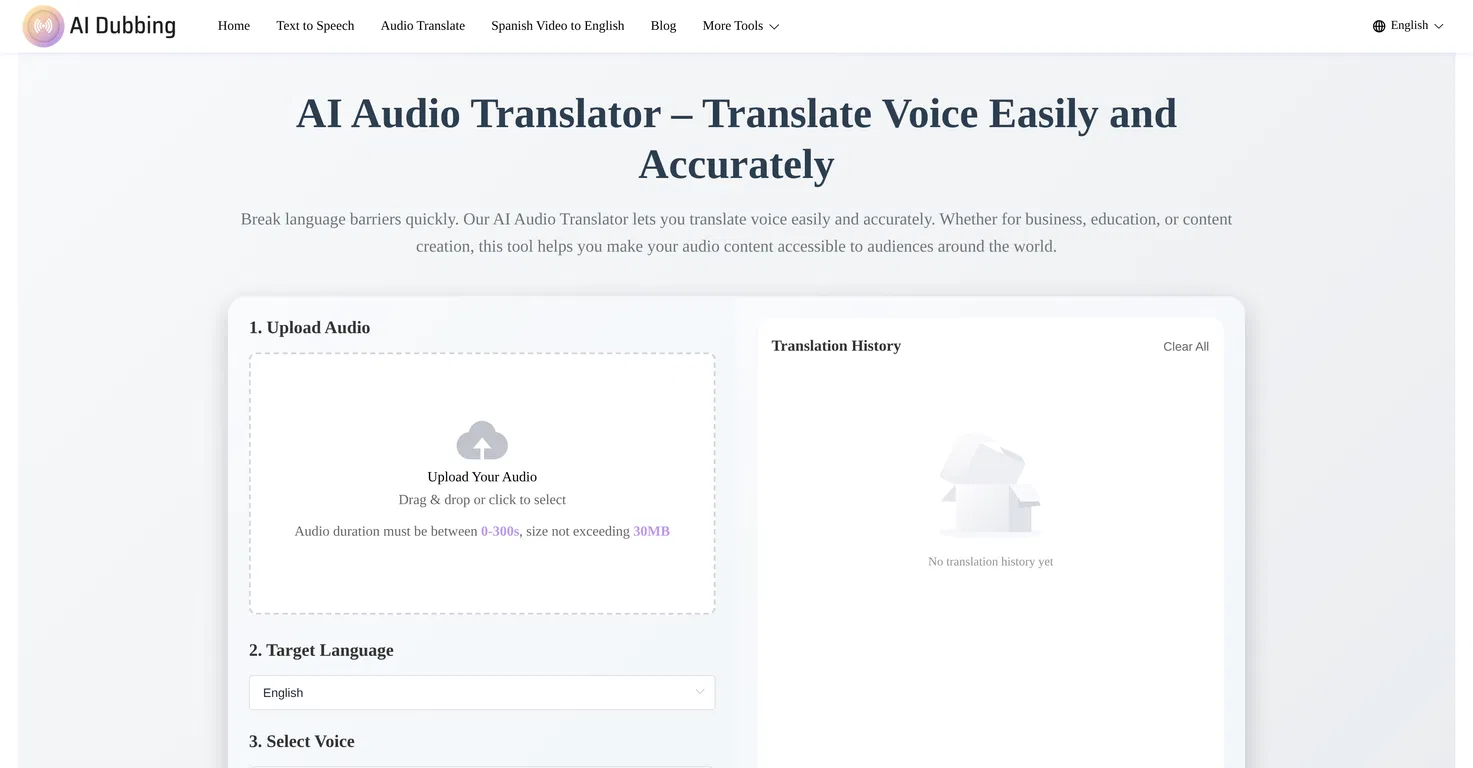 AIDubbing.io screenshot