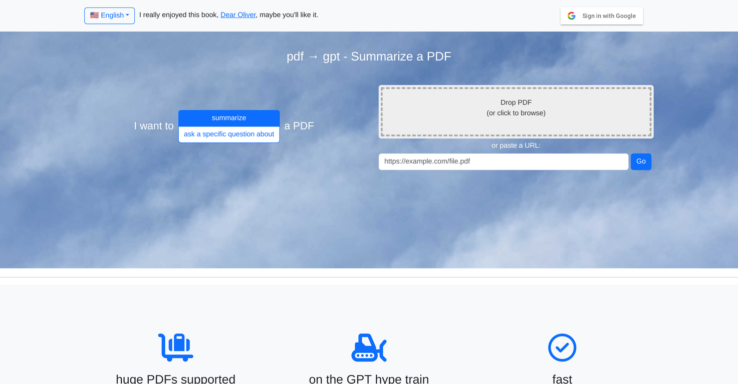 pdf2gpt screenshot