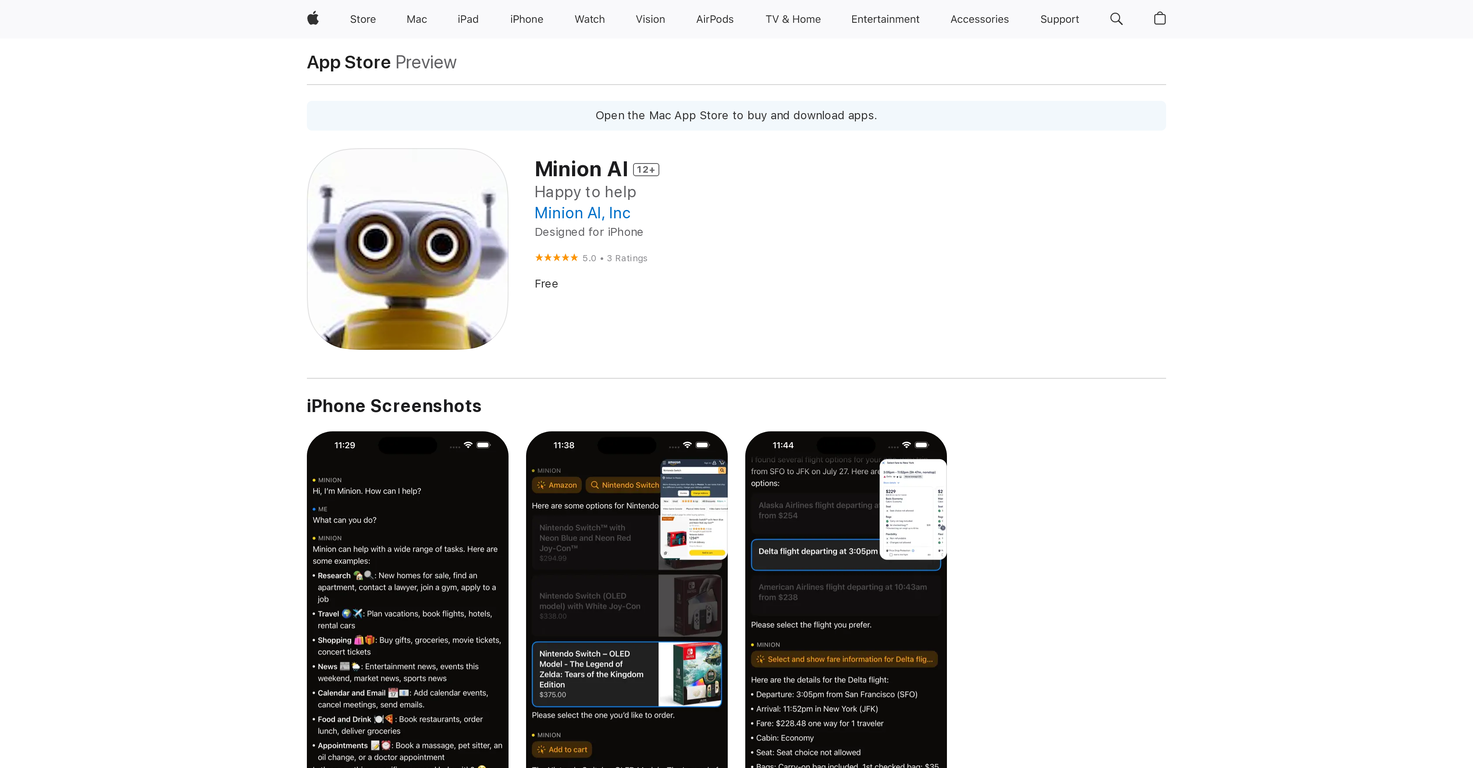 Minion AI screenshot