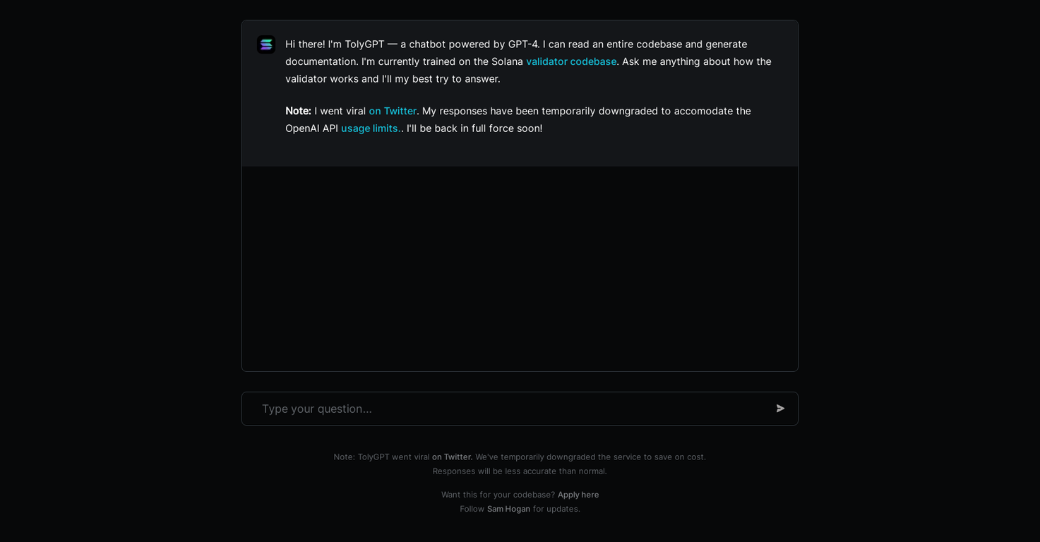TolyGPT screenshot