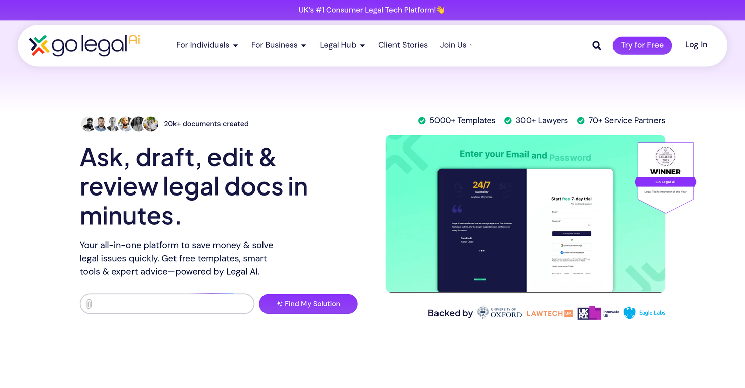 Go Legal AI screenshot