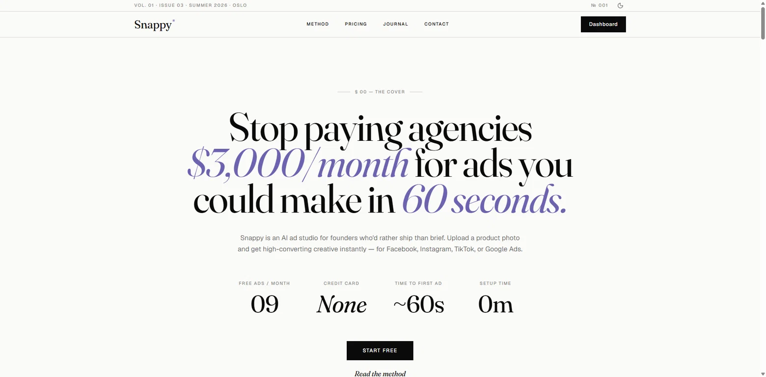 Snappy Ads screenshot