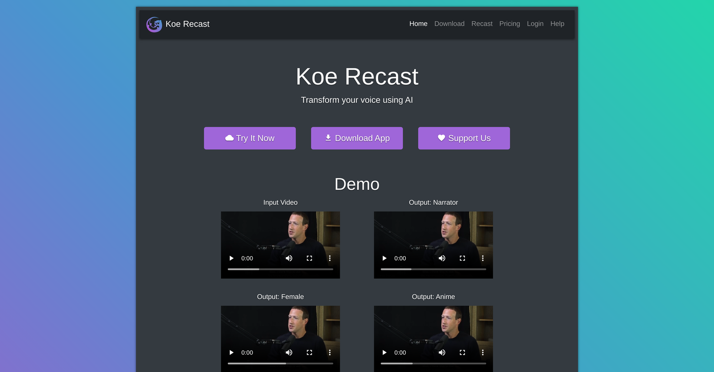 Koe Recast screenshot