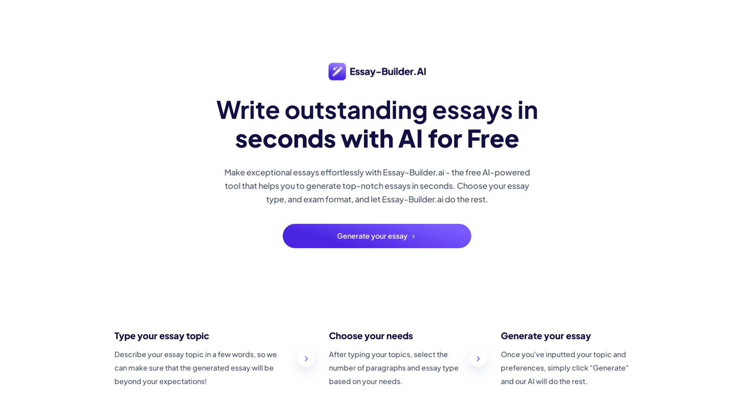 Essay Builder screenshot