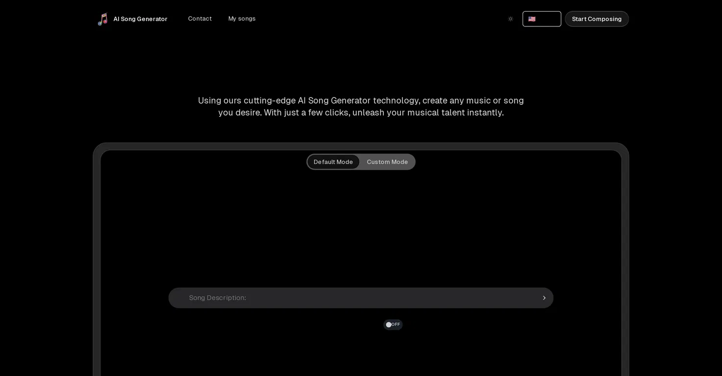 AI Song Generator screenshot