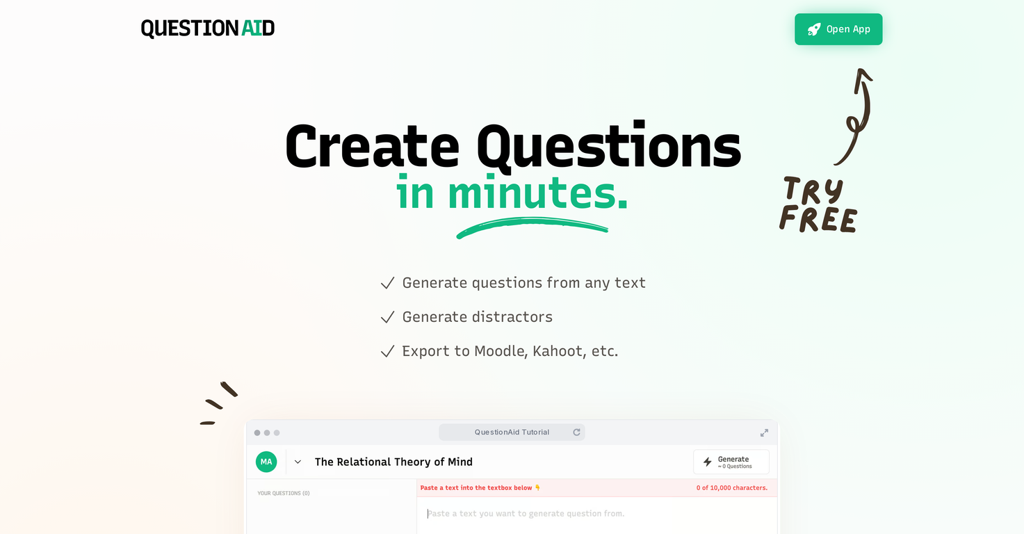 QuestionAid screenshot