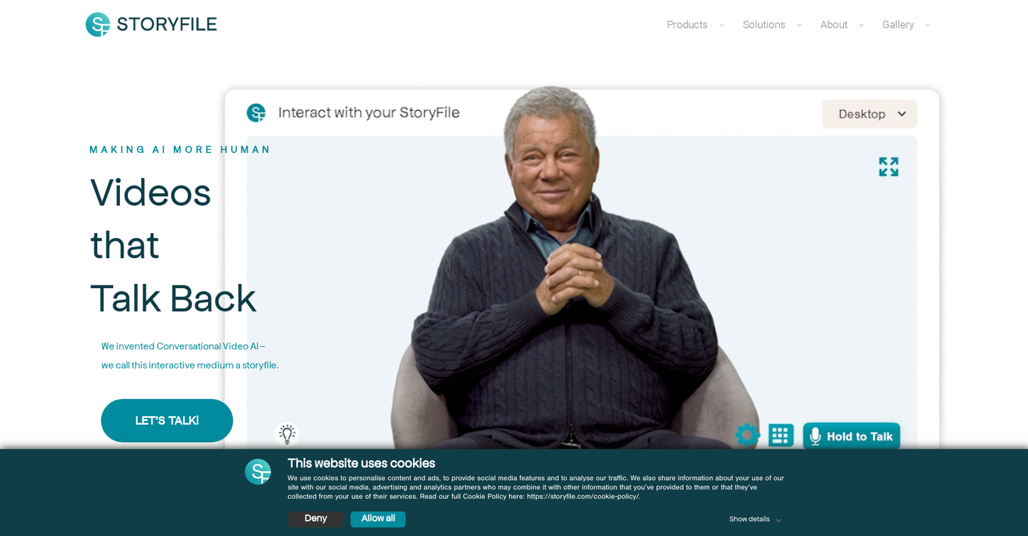 Storyfile screenshot