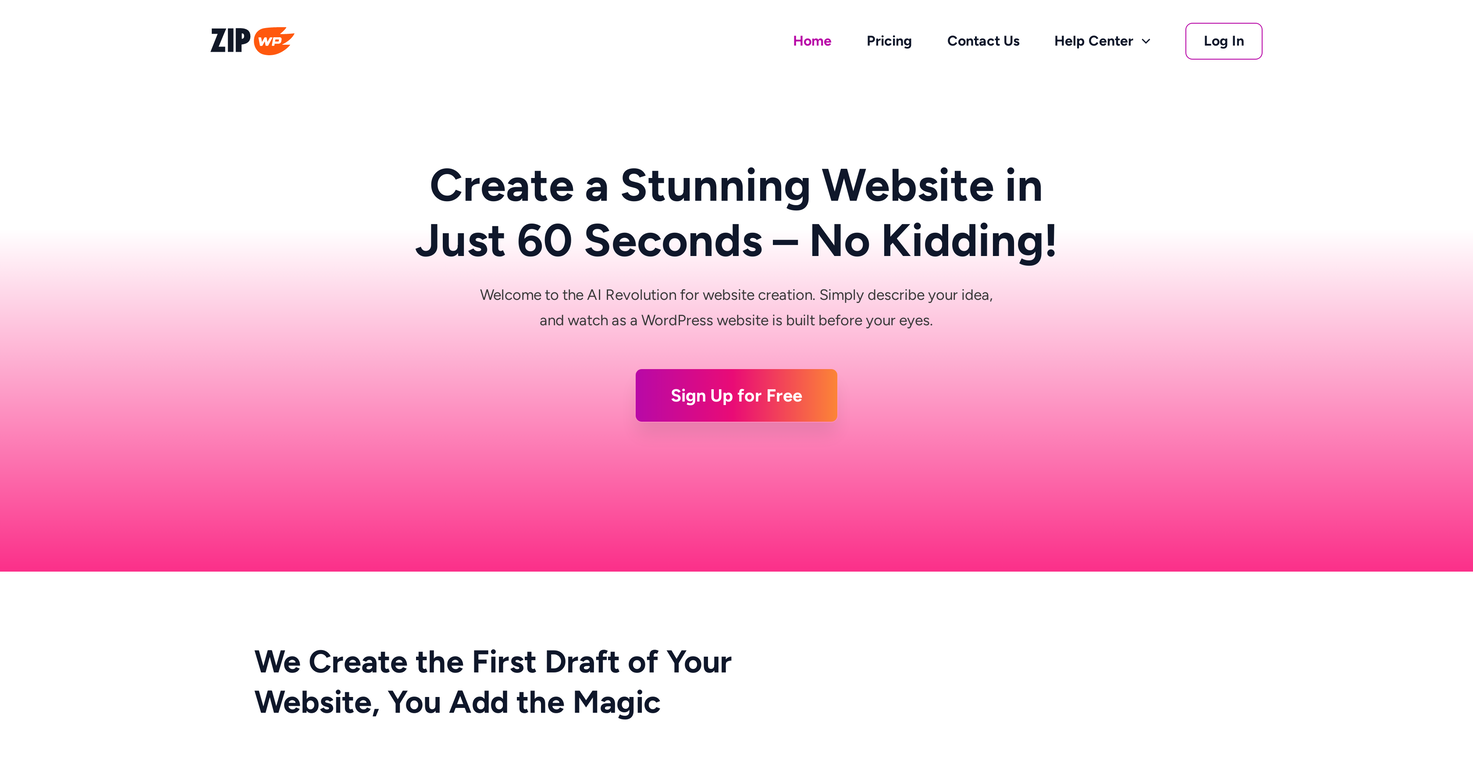 ZipWP screenshot