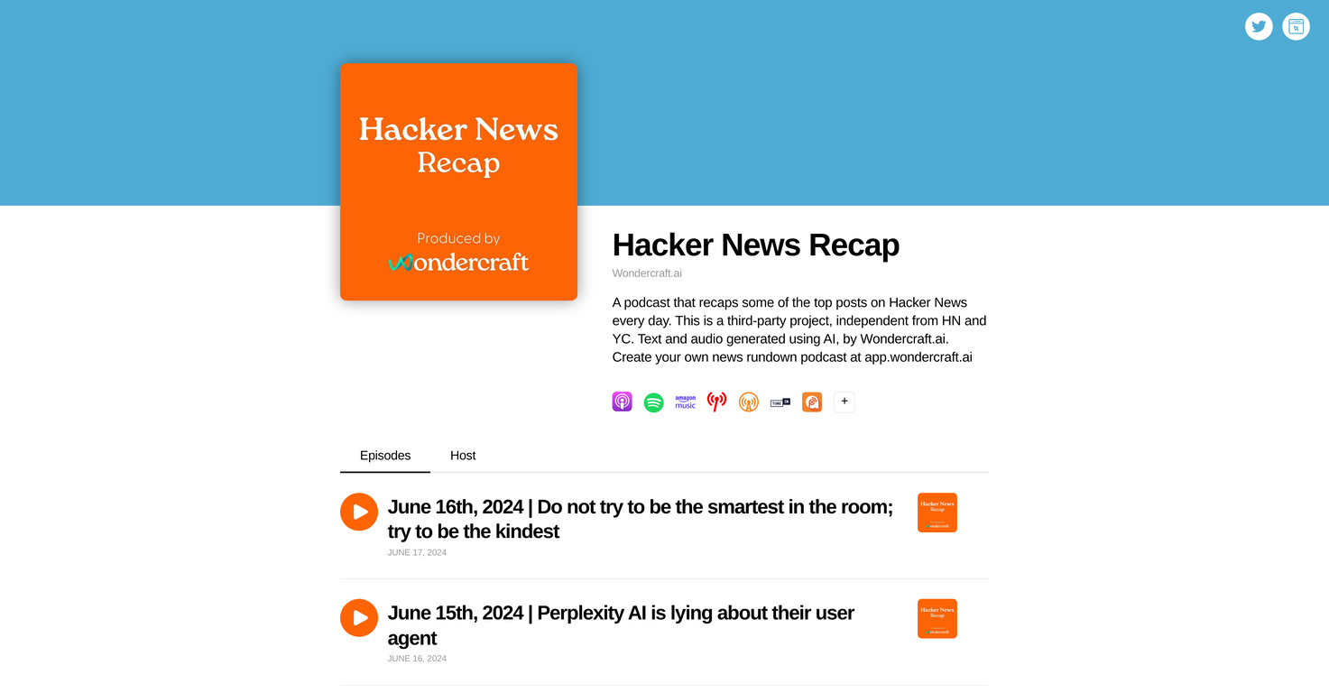 Hacker News Recap screenshot