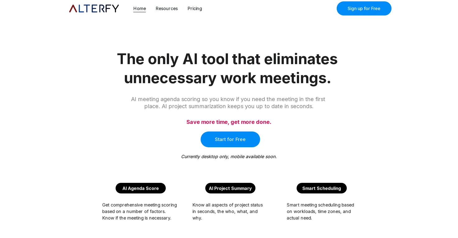 Alterfy screenshot