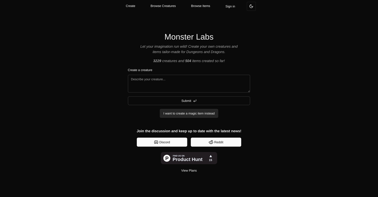 Monster Labs screenshot