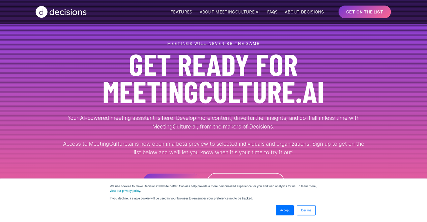 Meeting culture screenshot