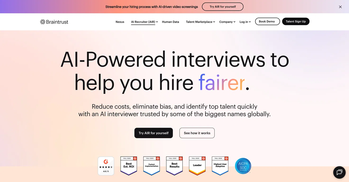 Braintrust AIR screenshot