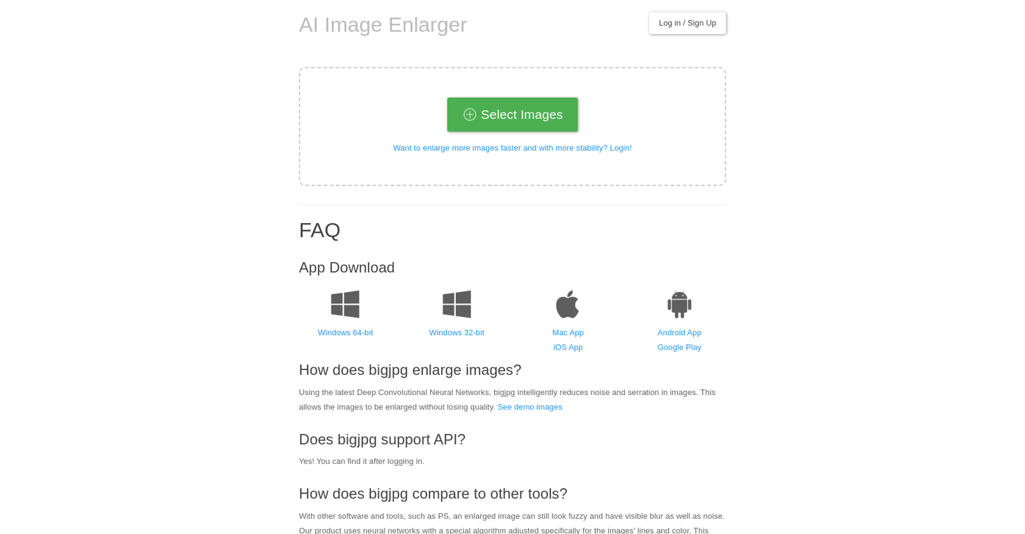 BigJpg screenshot