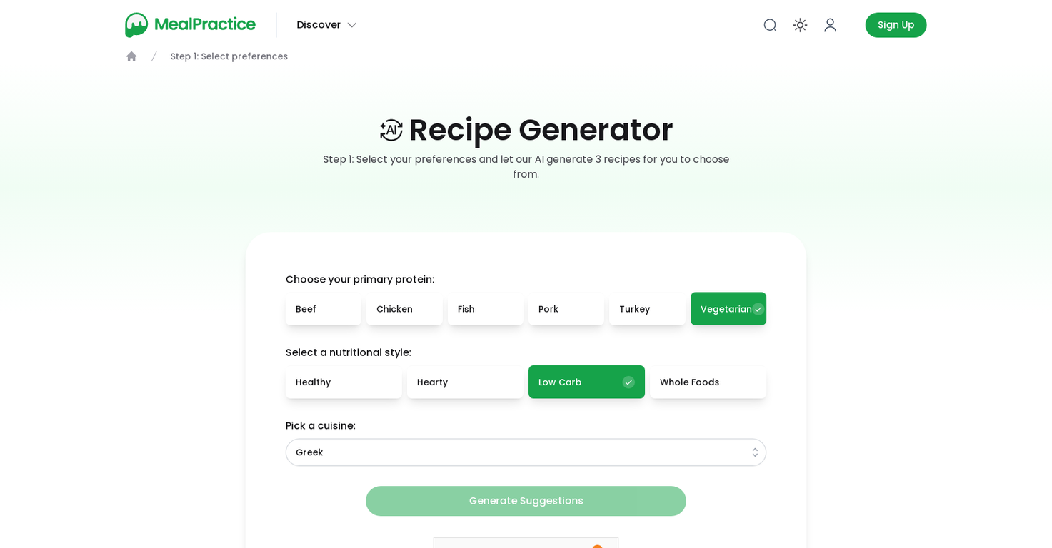 Mealpractice screenshot