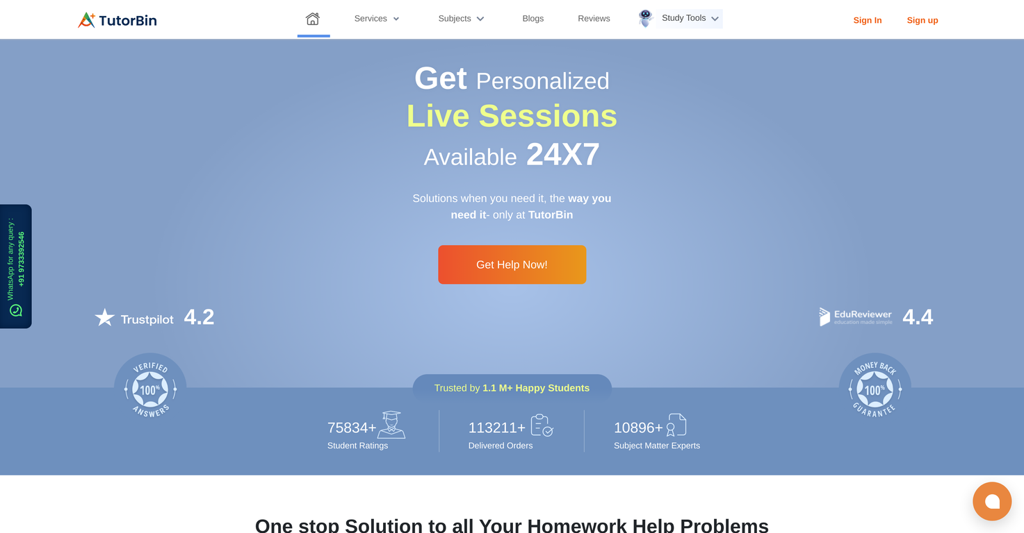 TutorBin screenshot