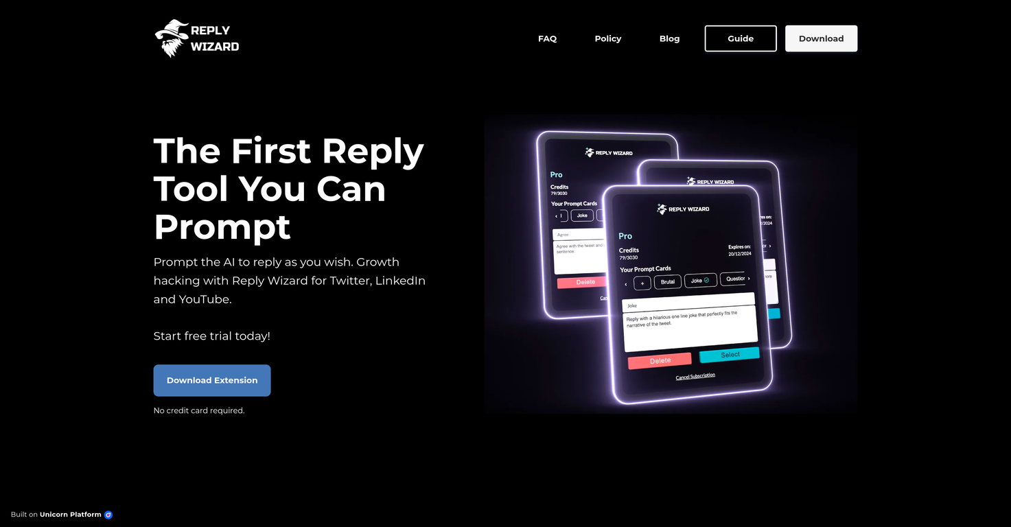 ReplyWizard screenshot