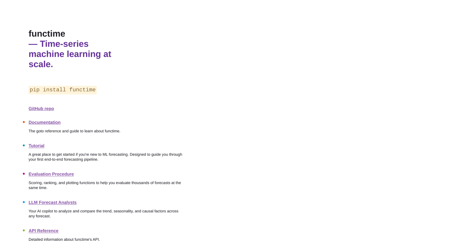Functime screenshot