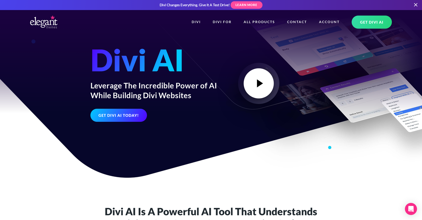 Divi AI screenshot