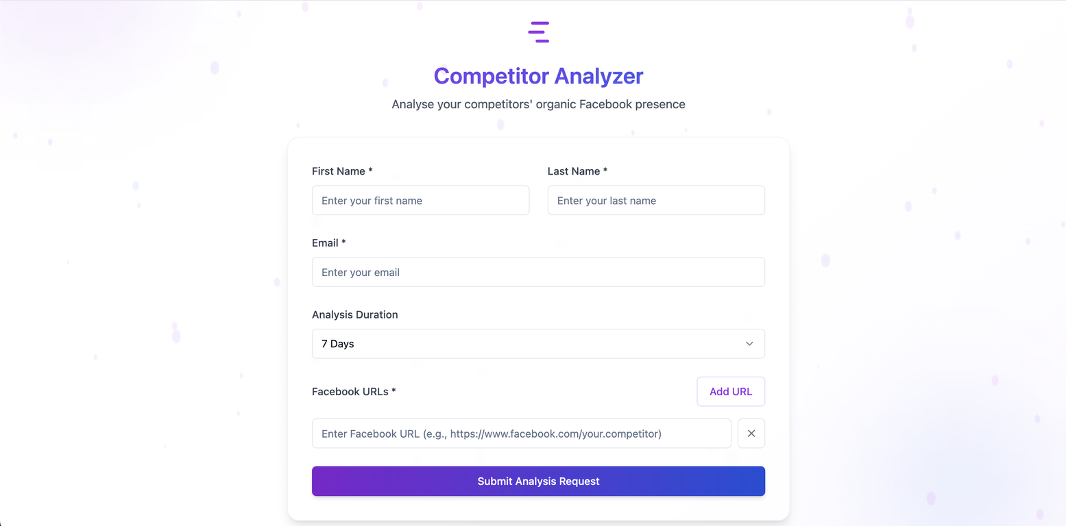Competitor Analyzer screenshot
