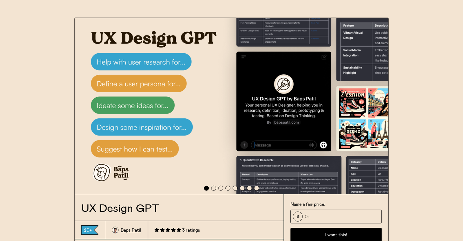 UX Design GPT screenshot