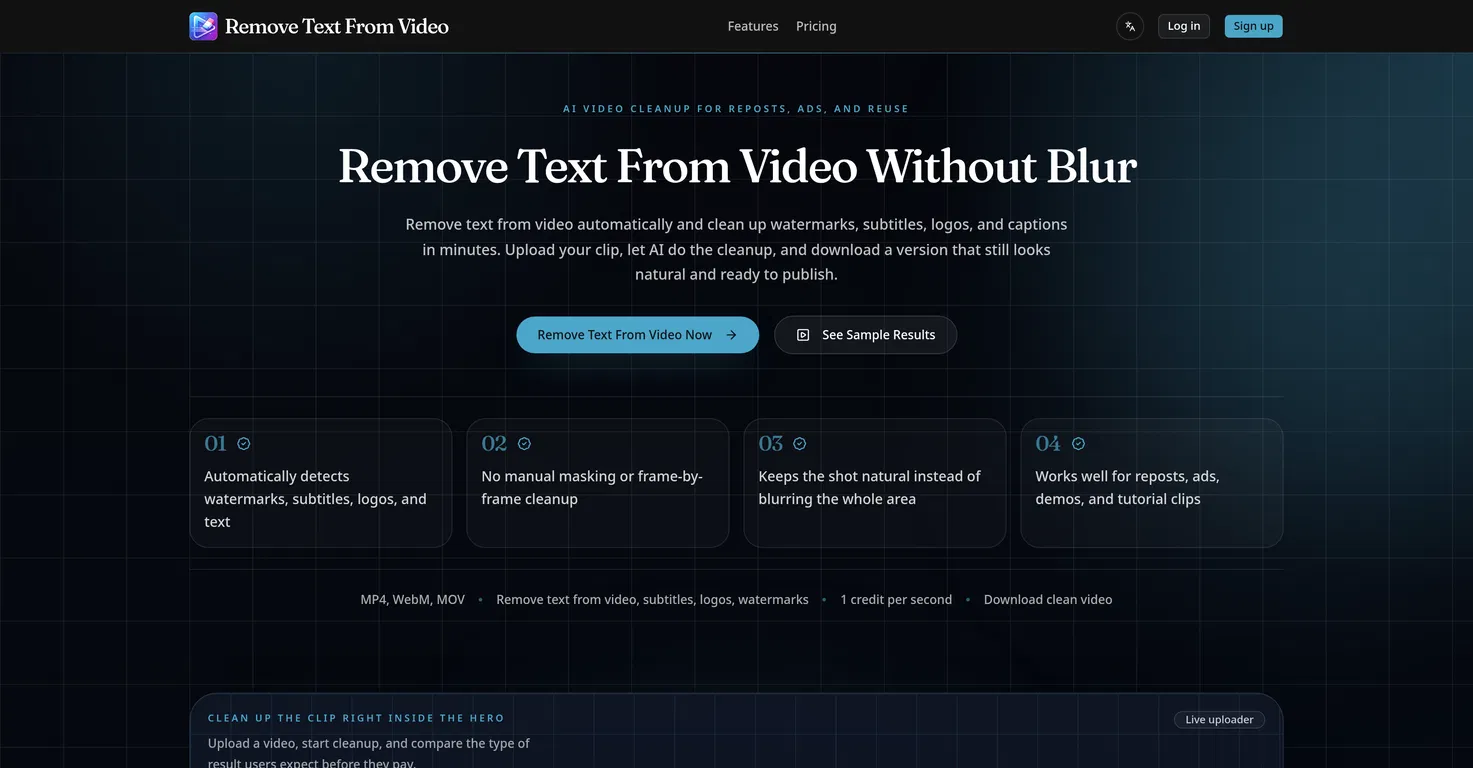 Remove Text From Video.net screenshot
