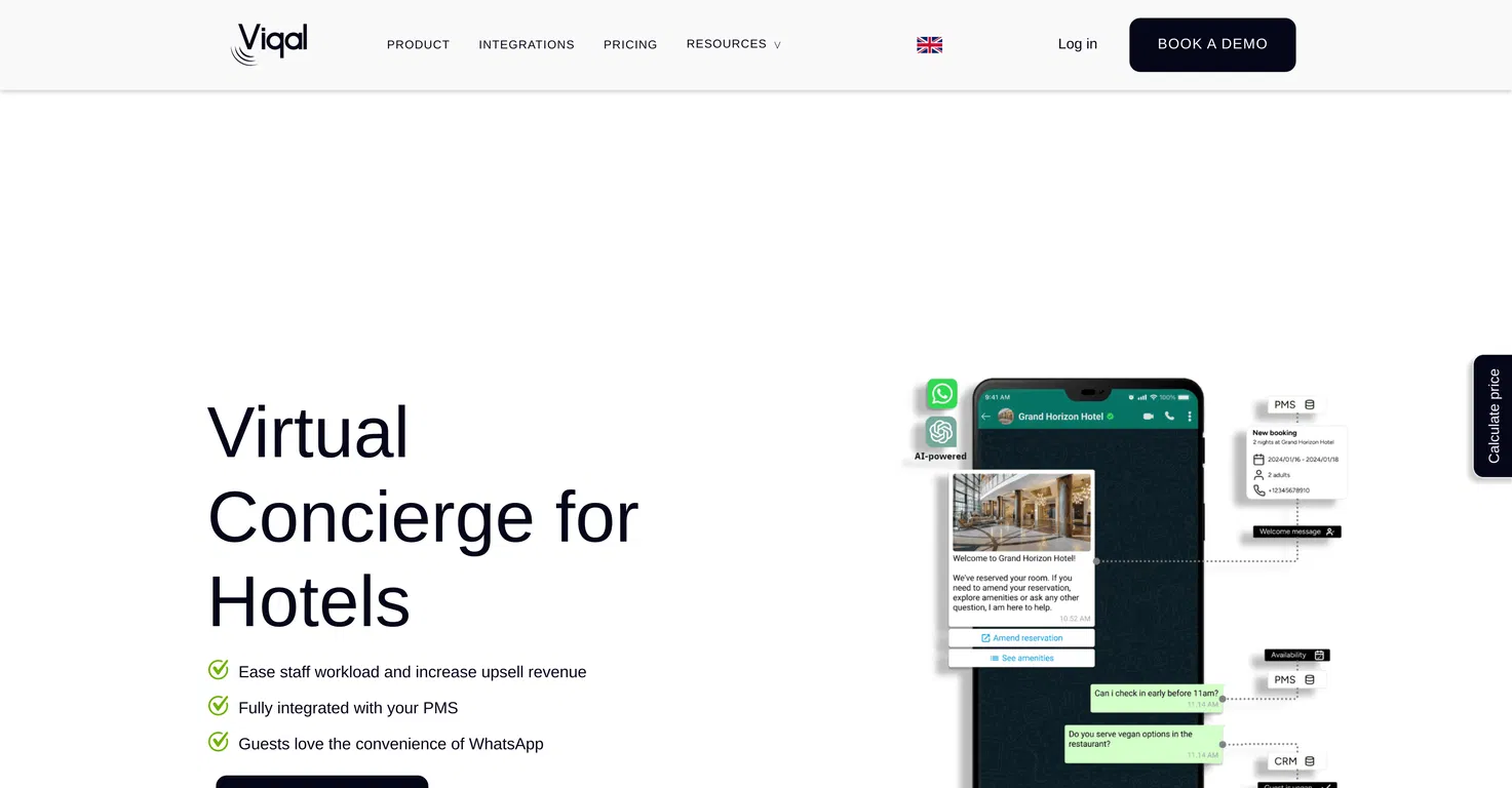 Viqal's Virtual Concierge screenshot