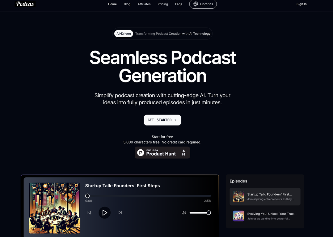 Podcas screenshot