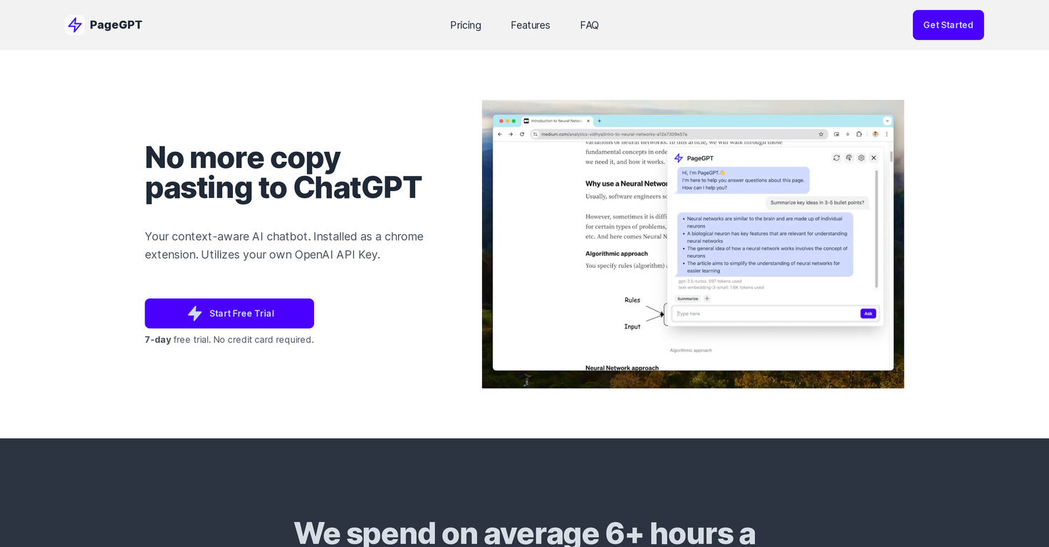 PageGPT screenshot