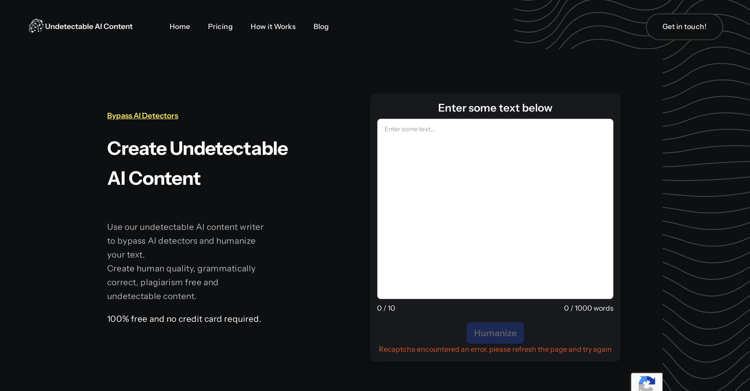 Undetectable AI Content screenshot