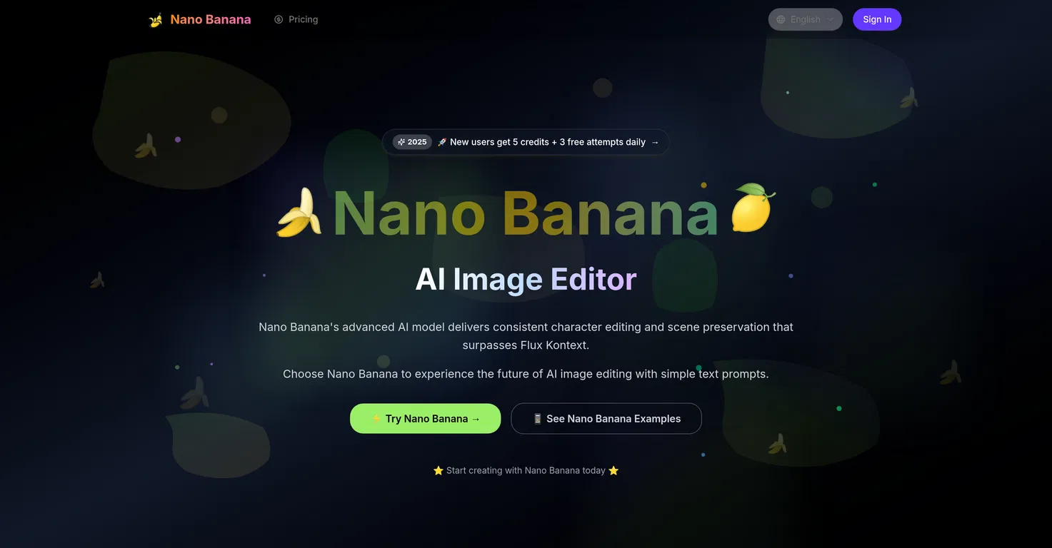 NanoBananaFree.com screenshot