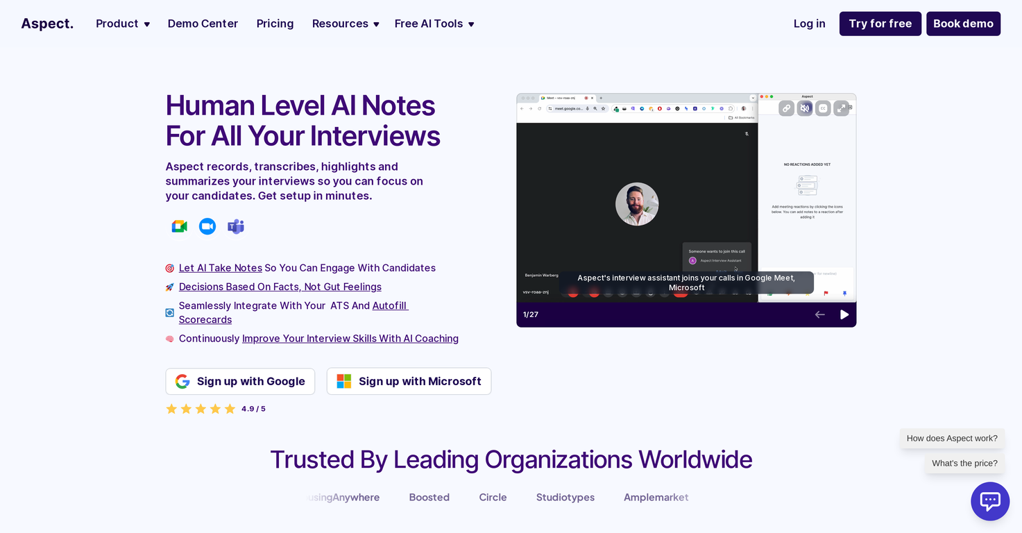 Aspect screenshot