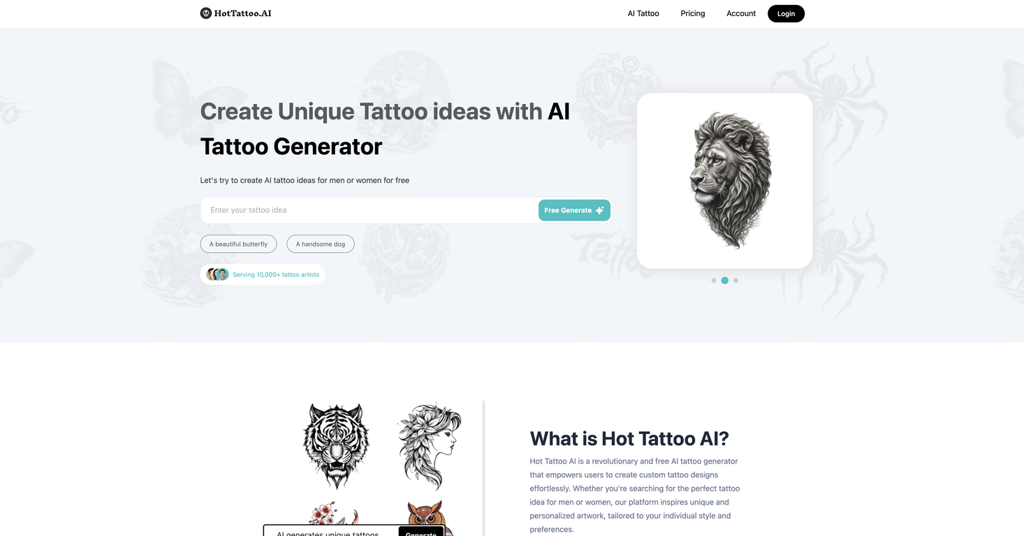 Hot Tattoo AI screenshot