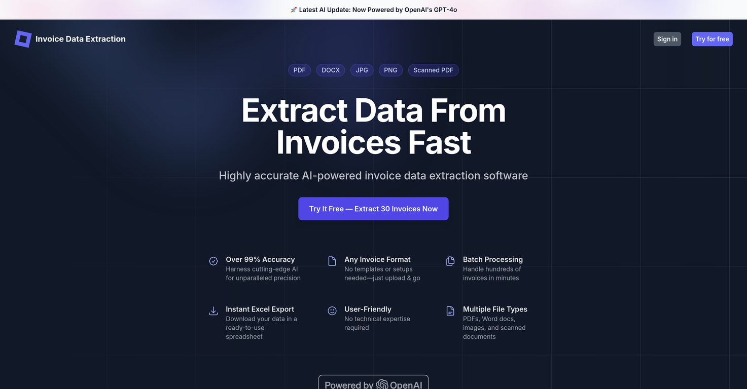 InvoiceDataExtraction screenshot