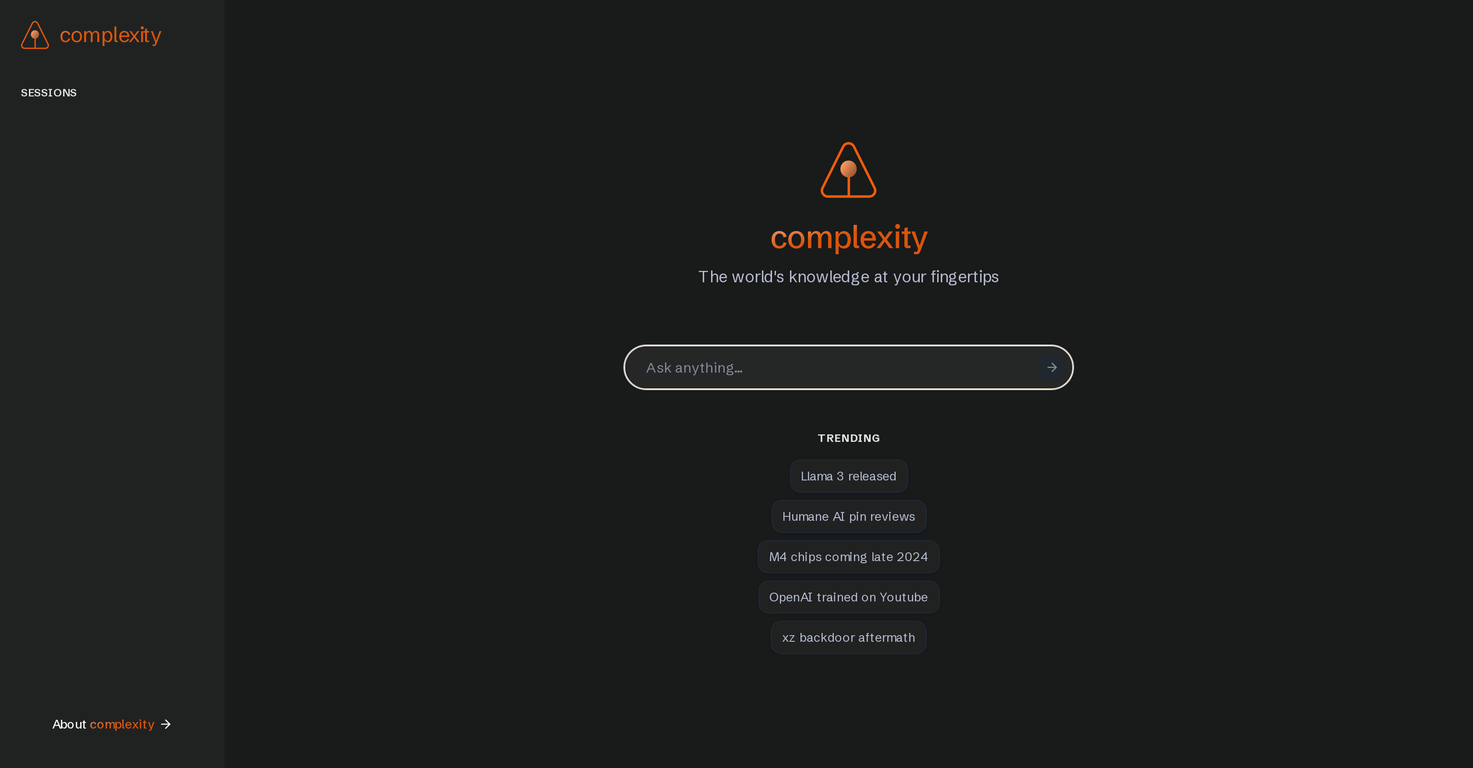 Complexity screenshot