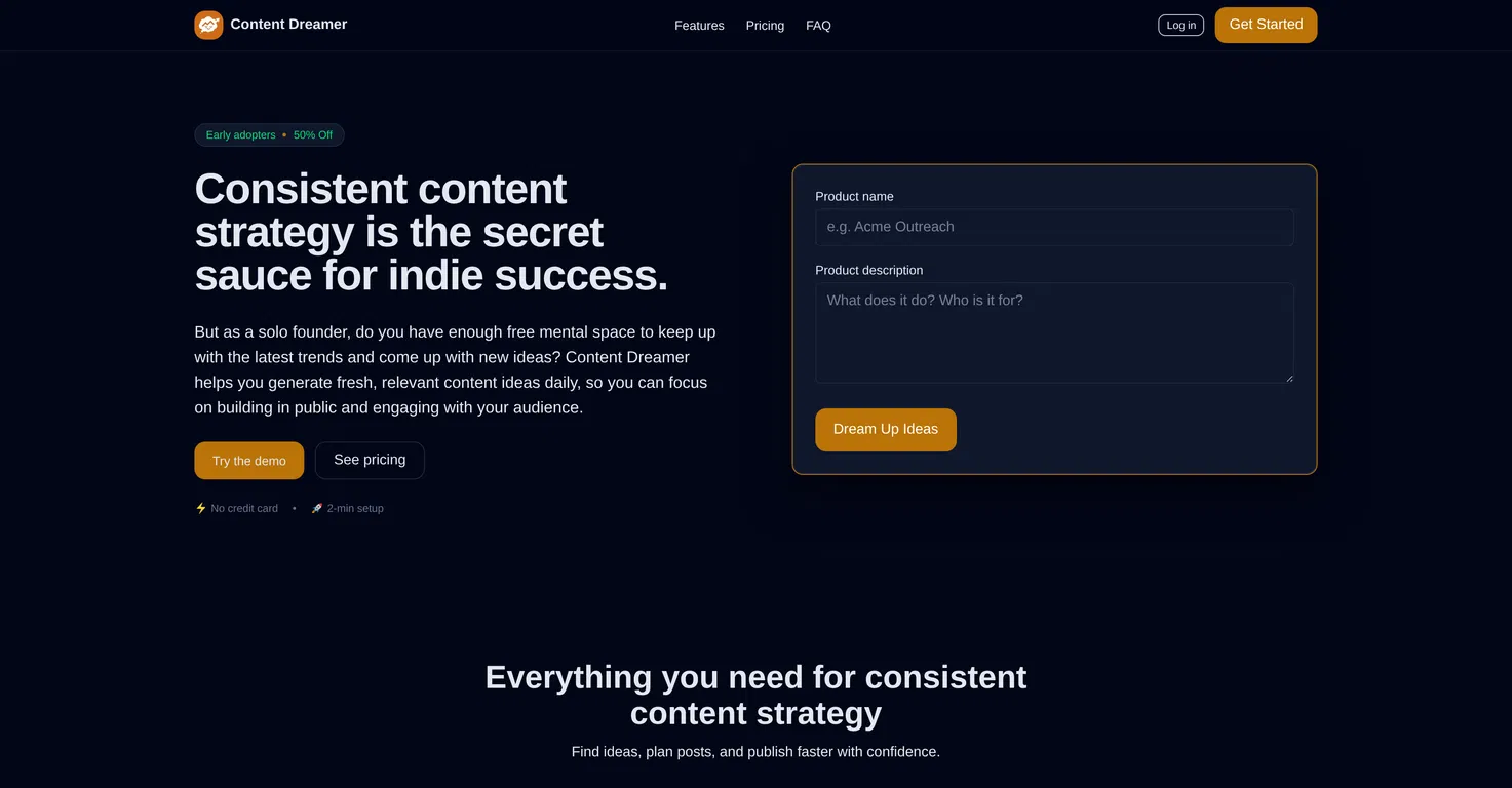 Content Dreamer AI screenshot