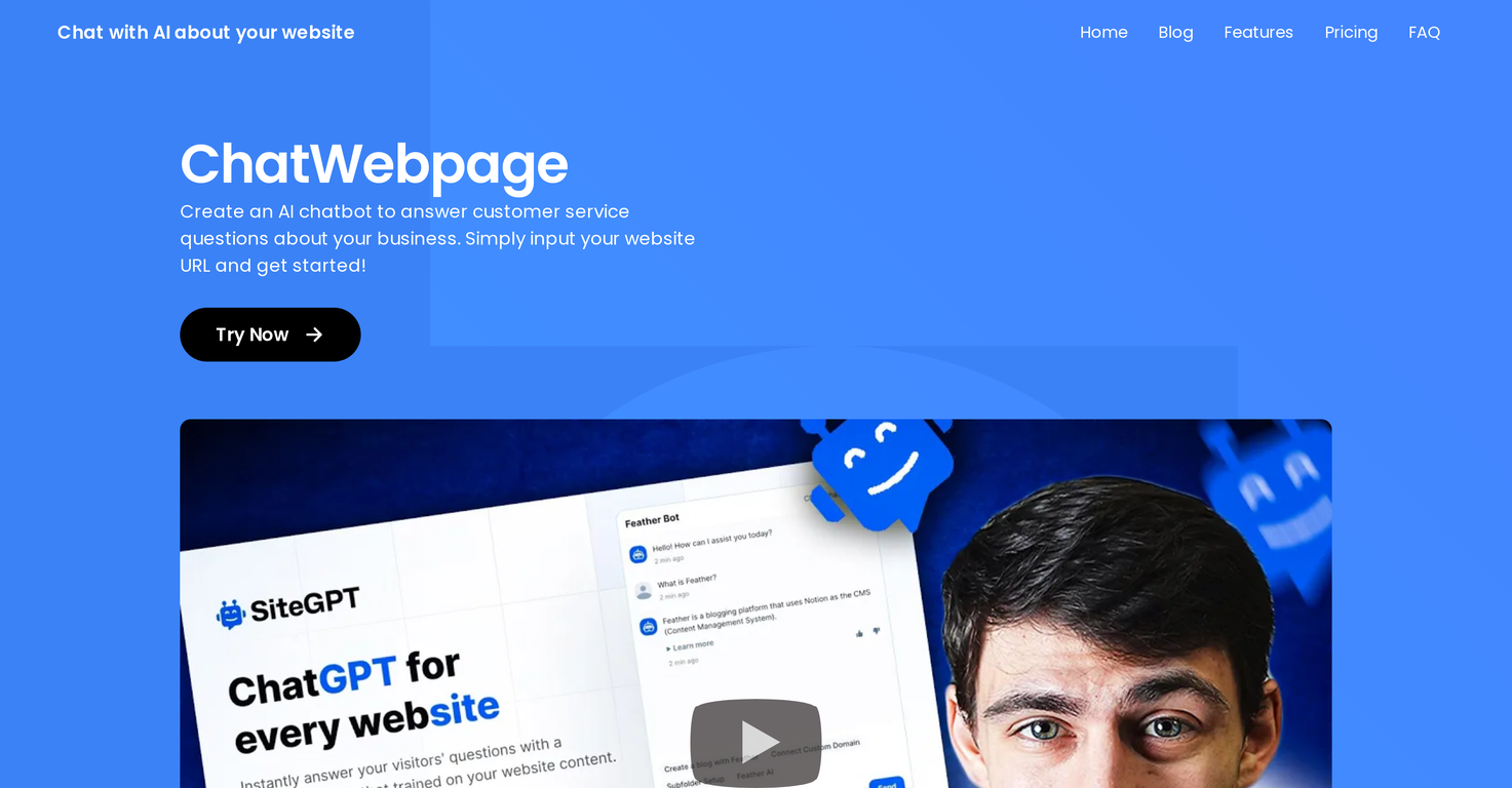 ChatWebpage screenshot