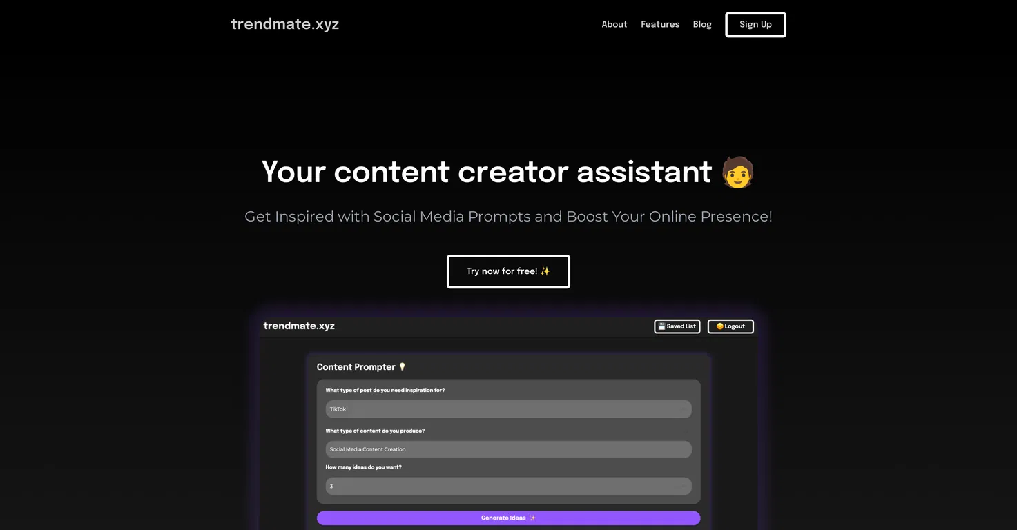 Trendmate screenshot