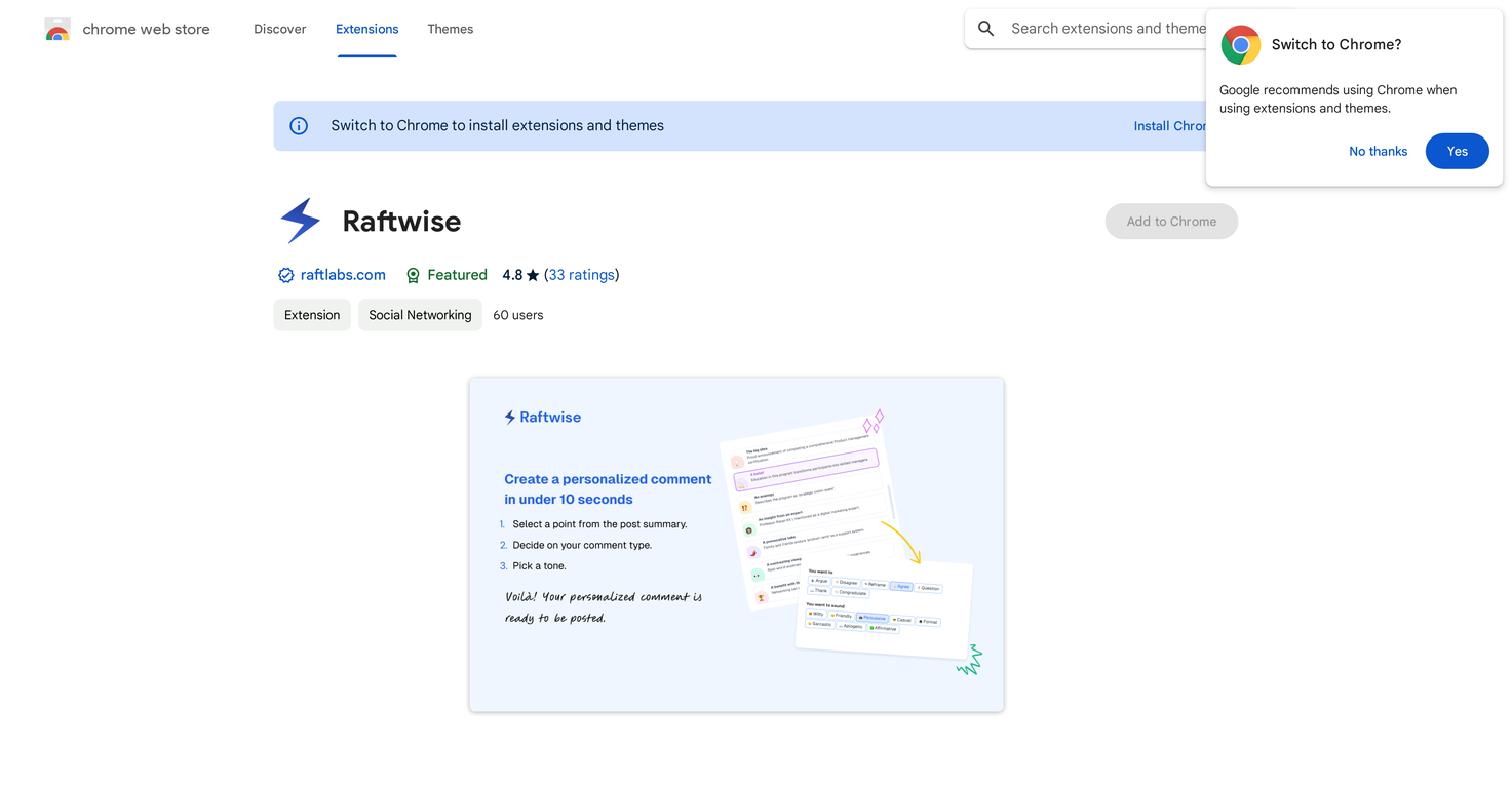 Raftwise screenshot