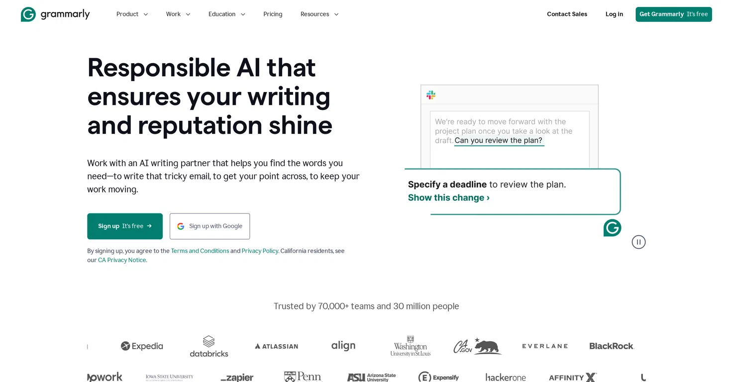 Grammarly screenshot