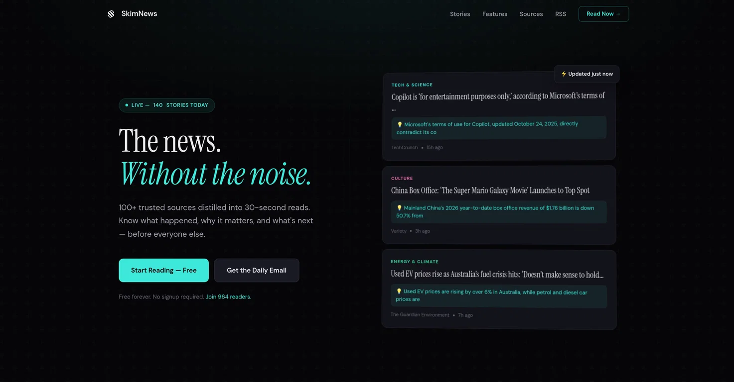 SkimNews screenshot