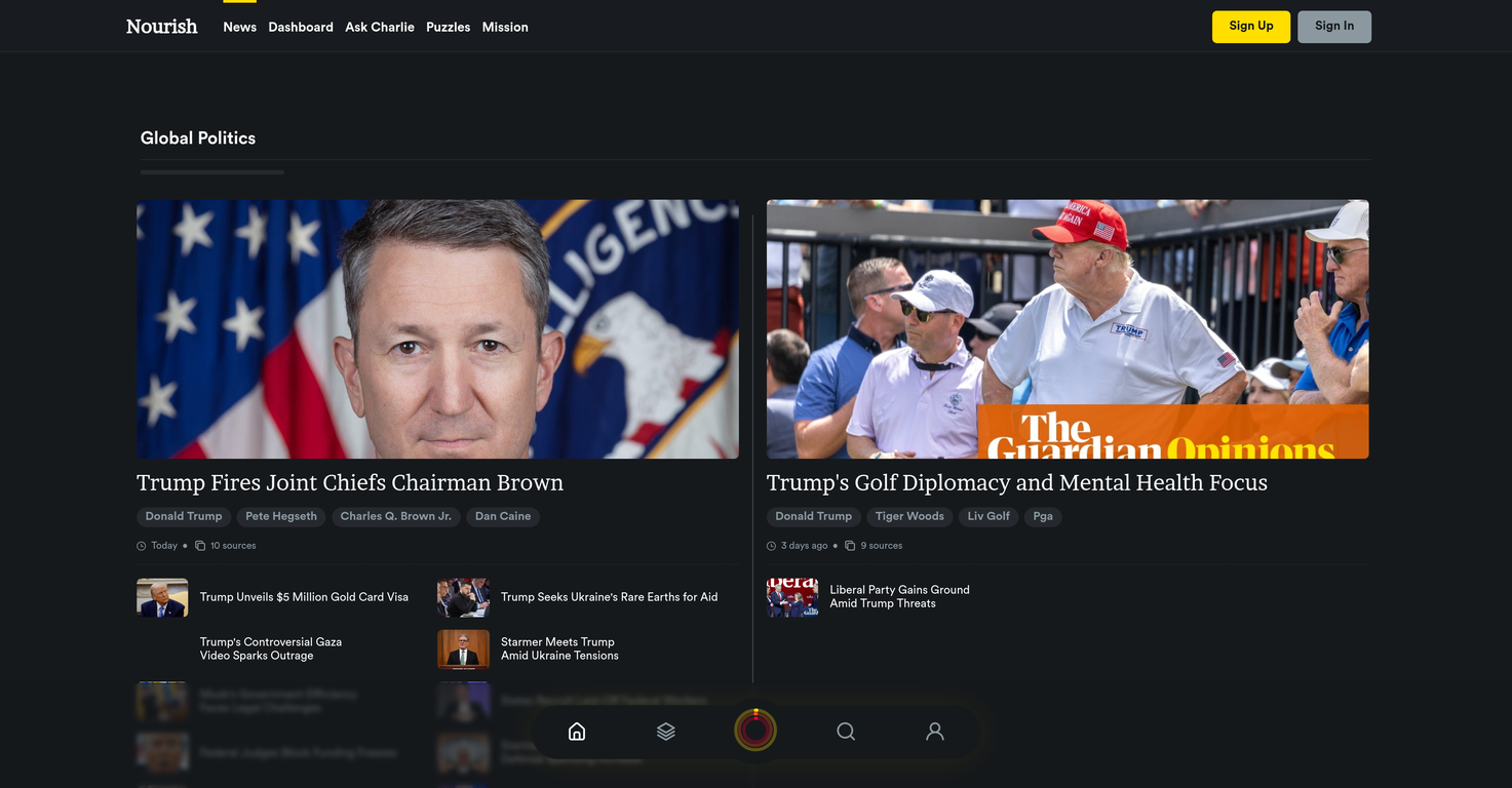 Nourish News screenshot