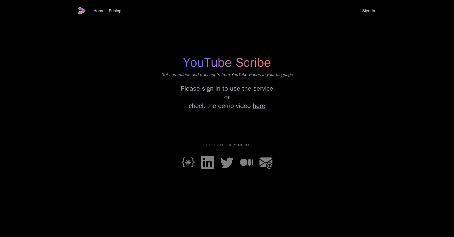YouTube Scribe screenshot