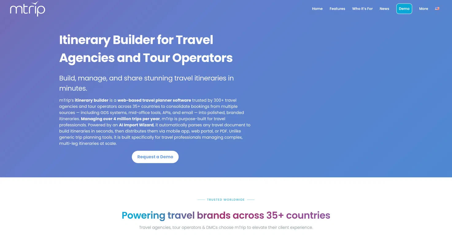 mTrip Itinerary Builder screenshot