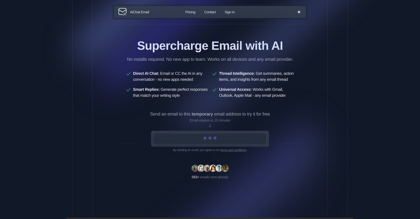 AiChat Email screenshot