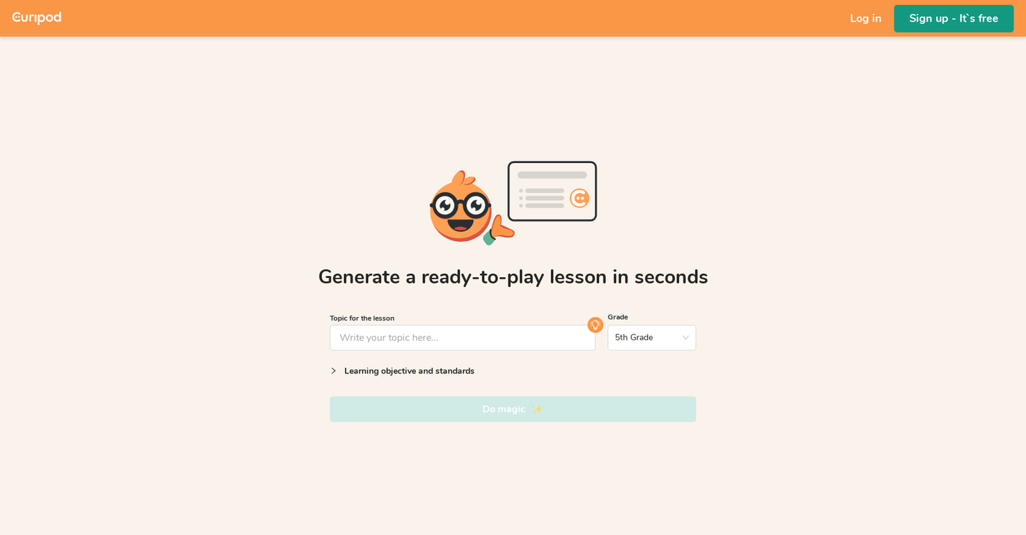 Curipod screenshot